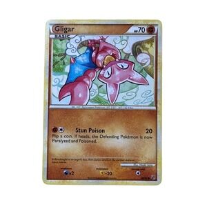 Gligar - 69/90 - HGSS Undaunted - Rare Pokemon Card - 2010